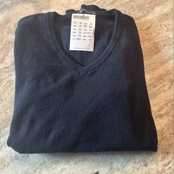 BRANDY MELVILLE Blue V-Neck Long Sleeve Sweater USD 38 - Picture 2 of 3